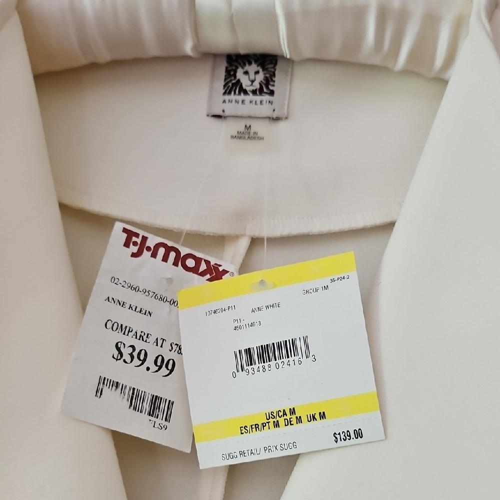 Anne Klein Cream Trench Coat - Picture 2 of 6